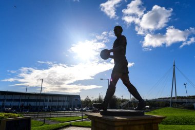 Bolton Wanderers 'ın 16 Nisan 202' de Toughsheet Community Stadyumu 'nda Bolton Wanderers' ın Shrewsbury Town 'a karşı oynadığı Sky Bet Ligi 1 maçının genel görüntüsü.