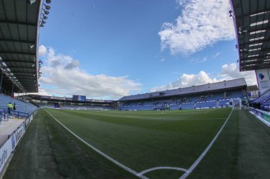 Fratton Park 'ın Sky Bet Ligi 1 maçı sırasında Portsmouth - Barnsley maçı sırasında genel görünümü Fratton Park, Portsmouth, İngiltere, 16 Nisan 202