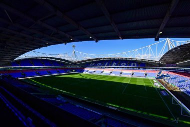 Bolton Wanderers 'ın 16 Nisan 202' de Toughsheet Community Stadyumu 'nda Bolton Wanderers' ın Shrewsbury Town 'a karşı oynadığı Sky Bet Ligi 1 maçının genel görüntüsü.