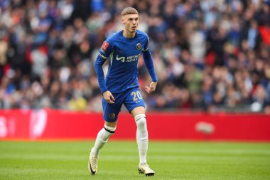 Chelsea 'den Cole Palmer, 20 Nisan 202' de Wembley Stadyumu 'nda Manchester City ile Chelsea arasında oynanan FA Cup yarı final maçında