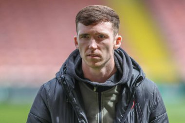 Barnsley Conor Grant, Sky Bet Ligi 1 maçında Blackpool Barnsley 'e karşı Bloomfield Road, Blackpool, İngiltere, 20 Nisan 202