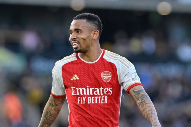 Gabriel Jesus of Arsenal, Premier League maçı sırasında Wolverhampton Wanderers, Molineux, Wolverhampton, Birleşik Krallık 'ta Arsenal' e karşı 20 Nisan 202