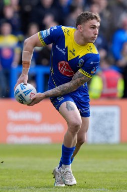 Warrington Wolves 'dan Sam Powell Betfred Süper Lig 8. Raundunda Warrington Wolves, Leigh Leopards' a karşı Halliwell Jones Stadyumu, Warrington, İngiltere, 20 Nisan 202