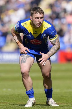 Warrington Wolves 'dan Sam Powell Betfred Süper Lig 8. Raundunda Warrington Wolves, Leigh Leopards' a karşı Halliwell Jones Stadyumu, Warrington, İngiltere, 20 Nisan 202