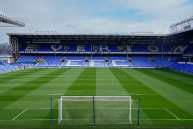Goodison Park 'ın genel bir görüntüsü, Everton Premier League maçından önce Goodison Park, Liverpool' da Everton 'a karşı, 21 Nisan 202