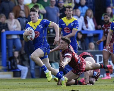 Warrington Wolves 'tan Josh Thewlis, 20 Nisan 202' de Warrington, İngiltere 'deki Halliwell Jones Stadyumu' nda oynanan 8.