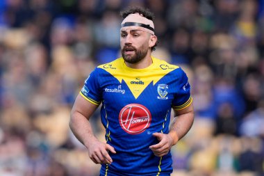 Warrington Wolves 'un Toby King' i Betfred Süper Lig 8. Raundunda Warrington Wolves, Leigh Leopards 'a karşı Halliwell Jones Stadyumu, Warrington, İngiltere, 20 Nisan 202