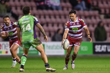 Wigan Warriors 'un Bevan Fransızı Betfred Süper Lig 8. Raundunda Wigan Warriors Castleford Tigers' a karşı DW Stadyumu, Wigan, İngiltere, 19 Nisan 202