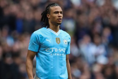 Manchester City 'den Nathan Ak 20 Nisan 2024' te Wembley Stadyumu 'nda Manchester City ile Chelsea arasında oynanan FA Cup yarı final maçında