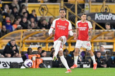 Gabriel, Premier Lig maçı sırasında Wolverhampton Wanderers 'a karşı Molineux, Wolverhampton, Birleşik Krallık' ta 20 Nisan 202 'de pas attı.