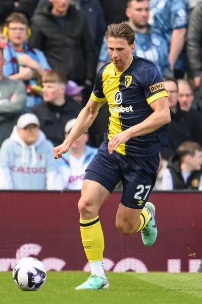 Darren Randolph Bournemouth Makes Break Ball Premier League Match Aston Stock Picture