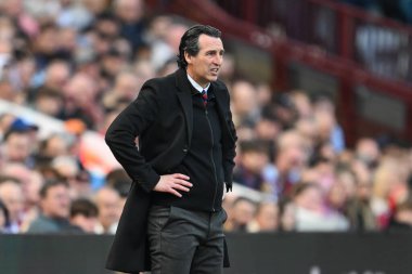 Aston Villa 'nın Unai Emery Menajeri Premier Lig karşılaşmasında Aston Villa, Bournemouth' a karşı Villa Park, Birmingham, Birleşik Krallık, 21 Nisan 202