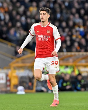 Arsenal 'den Kai Havertz, Premier Lig maçı sırasında Wolverhampton Wanderers, Molineux, Wolverhampton' da Arsenal 'e karşı, 20 Nisan 202