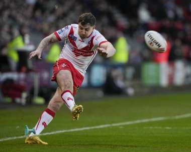 St. Helens 'ten Mark Percival, 19 Nisan 202' de St Helens vs Hull FC 'de oynanan Betfred Süper Lig 8. Raundunda dönüşüm geçirdi.