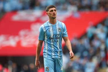 Coventry City 'den Bobby Thomas, Birleşik Krallık, Wembley Stadyumu' nda Coventry City ile Manchester United arasında oynanan FA Cup yarı final maçı sırasında, 21 Nisan 202