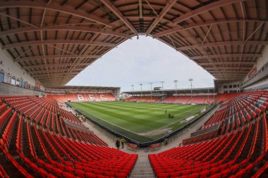 Bloomfield Road, 20 Nisan 202 'de Bloomfield Road, Blackpool' da oynanan Blackpool-Barnsley maçı sırasında Bloomfield Road 'un genel görünümü