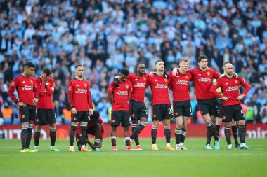 Manchester United, Wembley Stadyumu 'nda Coventry City ile Manchester United arasında oynanan 21 Nisan 202 tarihinde oynanan FA Cup yarı final maçında penaltı atışını izledi.