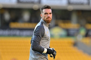 Wolverhampton Wanderers 'dan Jos S 20 Nisan 2024' te Molineux, Wolverhampton, İngiltere 'de oynanan Premier League maçında Wolverhampton Wanderers - Arsenal maçında ısındı.