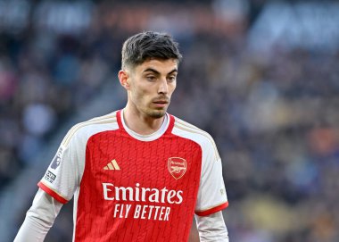 Arsenal 'den Kai Havertz, Premier Lig maçı sırasında Wolverhampton Wanderers, Molineux, Wolverhampton' da Arsenal 'e karşı, 20 Nisan 202