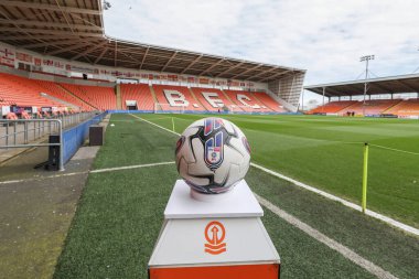 20 Nisan 202 'de Bloomfield Road, Blackpool' da Blackpool 'a karşı oynanan Sky Bet Ligi 1 maçındaki maç topu.