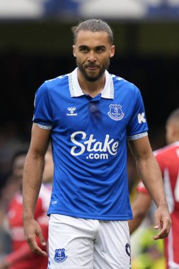 Everton 'dan Dominic Calvert-Lewin Premier League maçı sırasında Everton - Nottingham Forest maçı sırasında Goodison Park, Liverpool, İngiltere, 21 Nisan 202