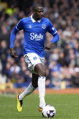 Everton 'dan Abdoulaye Doucour Premier League maçı sırasında Everton - Nottingham Forest maçı sırasında Goodison Park, Liverpool, İngiltere, 21 Nisan 2024