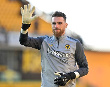 Wolverhampton Wanderers 'dan Jos S 20 Nisan 2024' te Molineux, Wolverhampton, İngiltere 'de oynanan Premier League maçında Wolverhampton Wanderers - Arsenal maçında ısındı.