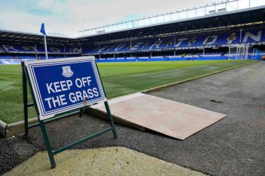 Goodison Park 'ın genel bir görüntüsü, Everton Premier League maçından önce Goodison Park, Liverpool' da Everton 'a karşı, 21 Nisan 202