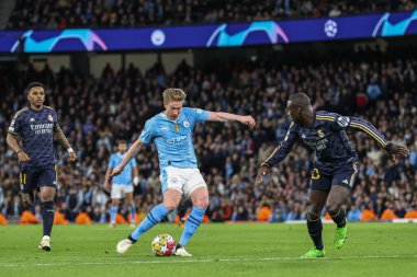 Manchester City 'den Kevin De Bruyne, 17 Nisan 202 tarihinde Etihad Stadyumu' nda oynanan UEFA Şampiyonlar Ligi çeyrek final maçında gol attı.