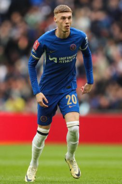 Chelsea 'den Cole Palmer, 20 Nisan 202' de Wembley Stadyumu 'nda Manchester City ile Chelsea arasında oynanan FA Cup yarı final maçında
