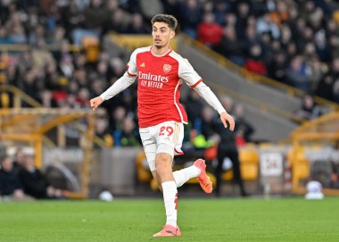 Arsenal 'den Kai Havertz, Premier Lig maçı sırasında Wolverhampton Wanderers, Molineux, Wolverhampton' da Arsenal 'e karşı, 20 Nisan 202