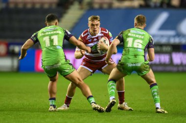 Wigan Warriors takımından Harvie Hill, 19 Nisan 202 'de Wigan Warriors ile Castleford Tigers arasında oynanan 8.