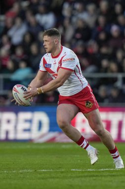 St. Helens 'den Morgan Knowles, Betfred Süper Lig 8. Raundunda St Helens vs Hull FC' ye karşı, St Helens Stadyumu, 19 Nisan 202