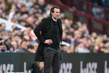 Aston Villa 'nın Unai Emery Menajeri Premier Lig karşılaşmasında Aston Villa, Bournemouth' a karşı Villa Park, Birmingham, Birleşik Krallık, 21 Nisan 202