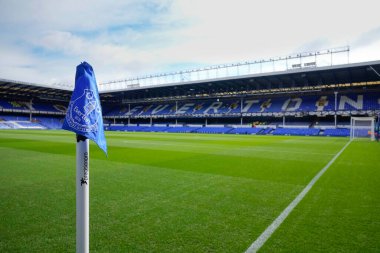 Goodison Park 'ın genel bir görüntüsü, Everton Premier League maçından önce Goodison Park, Liverpool' da Everton 'a karşı, 21 Nisan 202