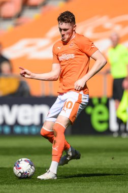 Blackpool takımından Sonny Carey, 20 Nisan 202 'de Bloomfield Road, Blackpool' da oynanan Blackpool-Barnsley maçında sahada.