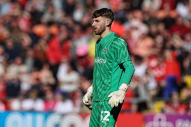 Blackpool takımından Daniel Grimshaw 20 Nisan 202 'de Bloomfield Road, Blackpool' da Blackpool-Barnsley maçında