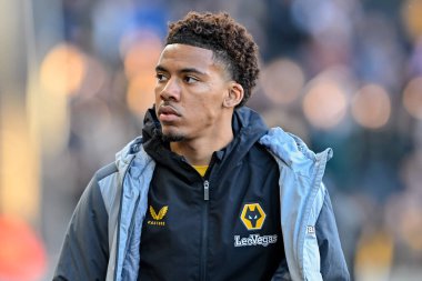 Ty Barnett of Wolverhampton Wanderers  walks to the bench ahead of kick off, during the Premier League match Wolverhampton Wanderers vs Arsenal at Molineux, Wolverhampton, United Kingdom, 20th April 202 clipart