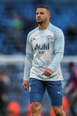 Manchester City 'den Kyle Walker, UEFA Şampiyonlar Ligi çeyrek final maçında Manchester City, Etihad Stadyumu' nda 17 Nisan 202 'de Real Madrid' e karşı oynandı.