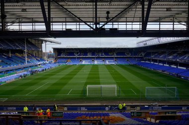 Goodison Park 'ın genel bir görüntüsü, Everton Premier League maçından önce Goodison Park, Liverpool' da Everton 'a karşı, 21 Nisan 202