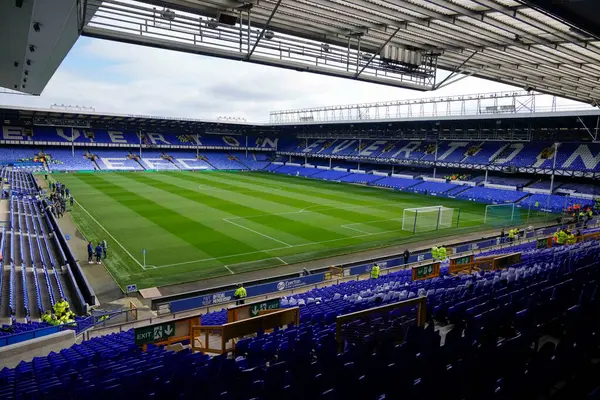 Goodison Park 'ın genel bir görüntüsü, Everton Premier League maçından önce Goodison Park, Liverpool' da Everton 'a karşı, 21 Nisan 202