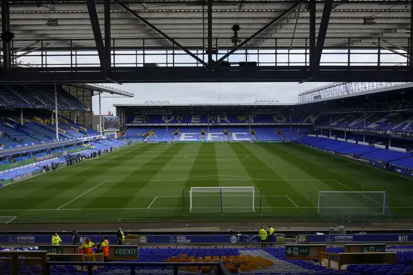 Goodison Park 'ın genel bir görüntüsü, Everton Premier League maçından önce Goodison Park, Liverpool' da Everton 'a karşı, 21 Nisan 202