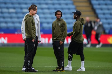 Southampton oyuncuları, Leicester City ile Southampton arasındaki Sky Bet Şampiyonası maçı öncesinde King Power Stadyumu, Leicester, Birleşik Krallık, 23 Nisan 202 'ye geldiler.