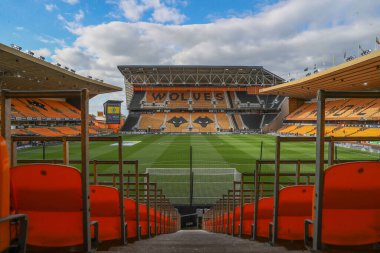 Molineux 'nun Premier Lig maçındaki genel görüşü: Wolverhampton Wanderers, Bournemouth' a karşı Molineux, Wolverhampton, Birleşik Krallık, 24 Nisan 202