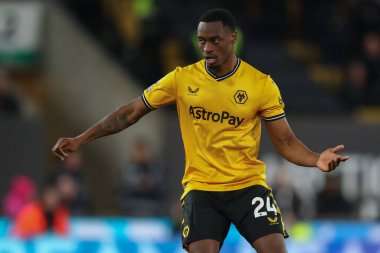 Wolverhampton Wanderers 'dan Toti Gomes Premier League maçında Wolverhampton Wanderers, Molineux, Wolverhampton' da Bournemouth 'a karşı, 24 Nisan 202