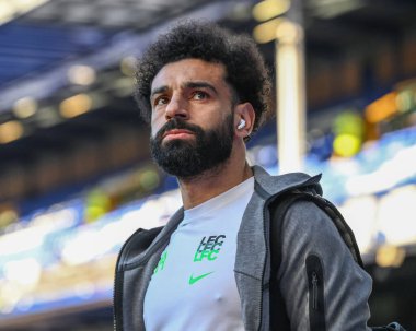 Liverpool 'dan Muhammed Salah, 24 Nisan 202' de İngiltere 'nin Liverpool kenti Goodison Park' ta oynanan Everton-Liverpool Premier Lig maçı sırasında geldi.