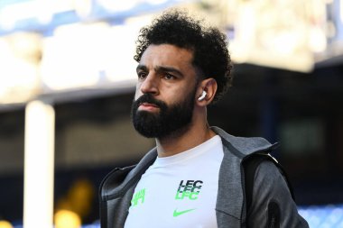 Liverpool 'dan Muhammed Salah, 24 Nisan 202' de İngiltere 'nin Liverpool kenti Goodison Park' ta oynanan Everton-Liverpool Premier Lig maçı sırasında geldi.