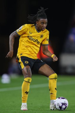 Wolverhampton Wanderers 'dan Tawanda Chirewa Premier League maçında Wolverhampton Wanderers, Bournemouth' a karşı Molineux, Wolverhampton, Birleşik Krallık, 24 Nisan 202
