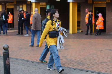 Premier Lig karşılaşması sırasında Wolverhampton Wanderers, Bournemouth 'a karşı Molineux, Wolverhampton, Birleşik Krallık, 24 Nisan 202' de taraftarlar geldi.