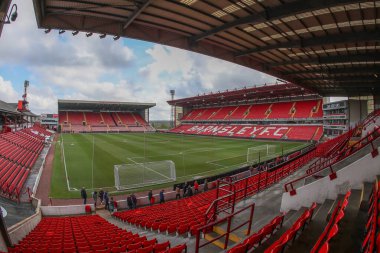 Oakwell 'in Sky Bet Ligi 1 maçı sırasında Oakwell, Barnsley ile Northampton Town arasında 27 Nisan 202' de oynanan genel bir görüntüsü.